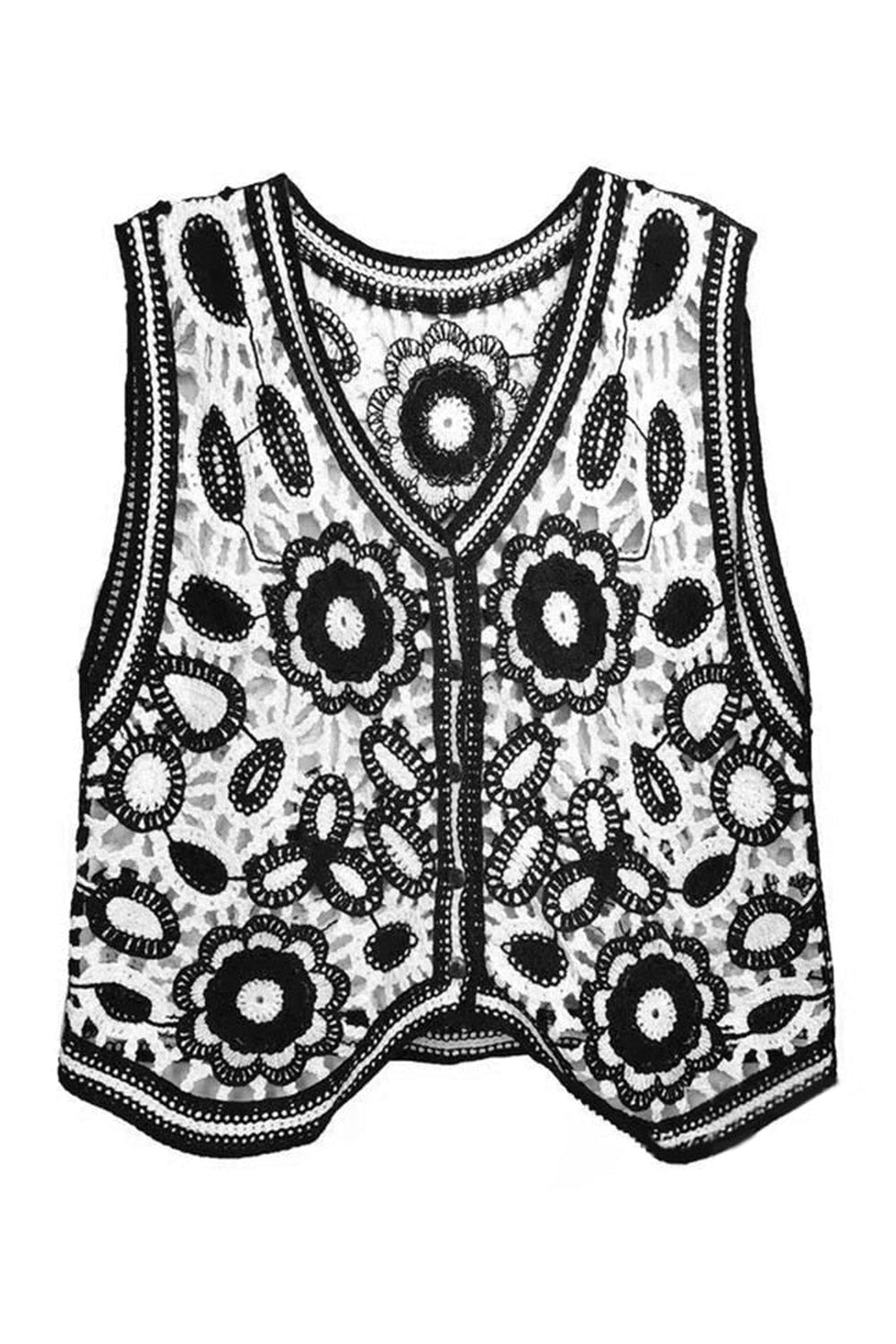 Cottagecore Crochet Floral Vest cottagecoreclothes