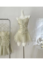 Fairycore Ruffled Tulle Mini Dress