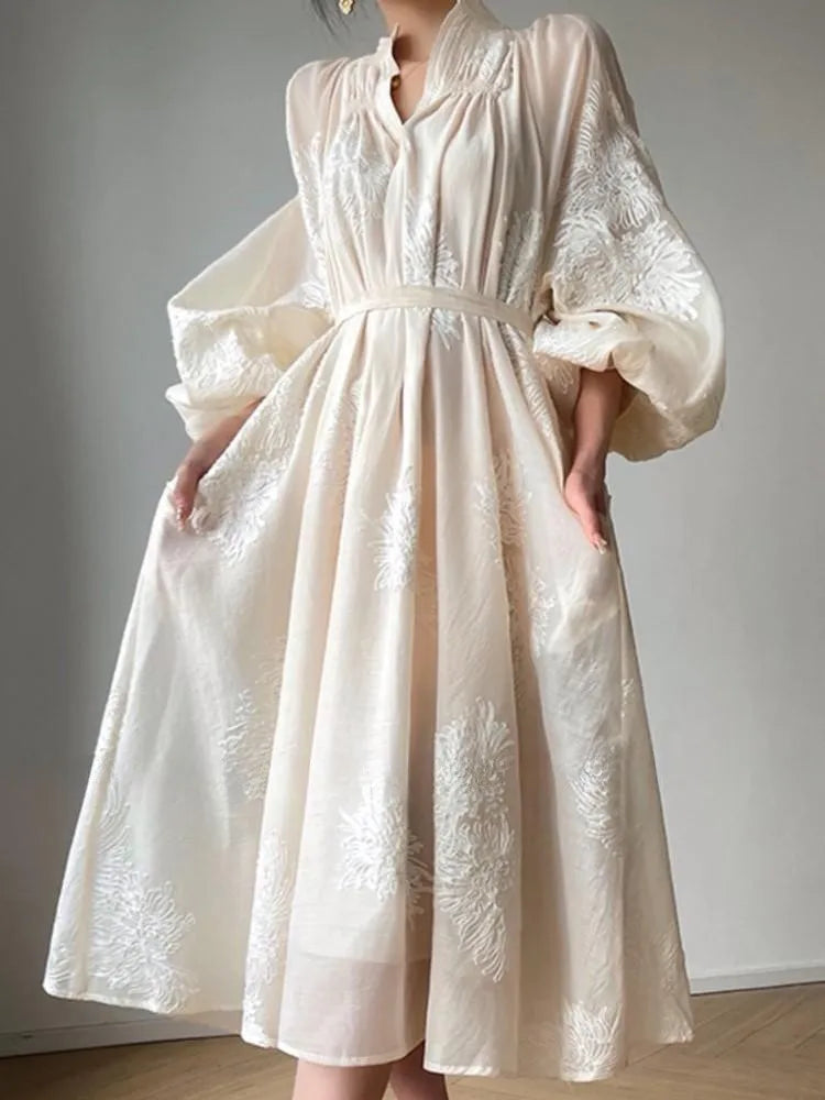 Vintage Ethereal Embroidered Dress cottagecoreclothes