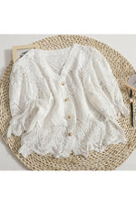 Cotton Puff Sleeve Cover-Up