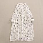 Mori Girl Floral Embroidered Long Sleeve Dress