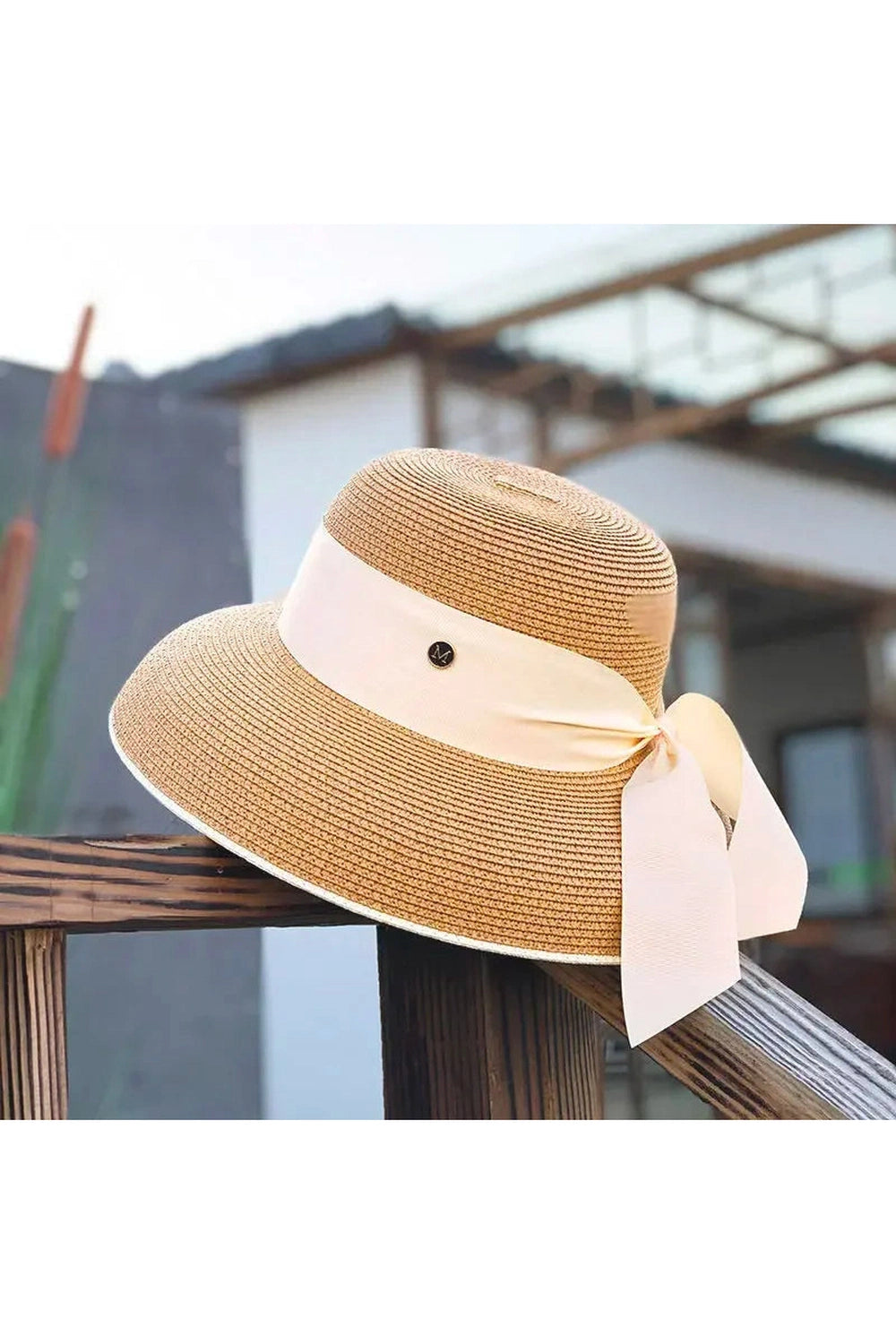 Vintage Black and White Beach Hat