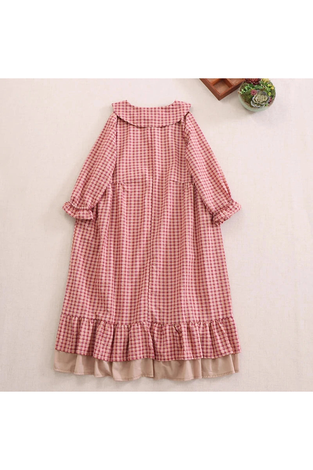 Country Check Ruffle Hem Dress