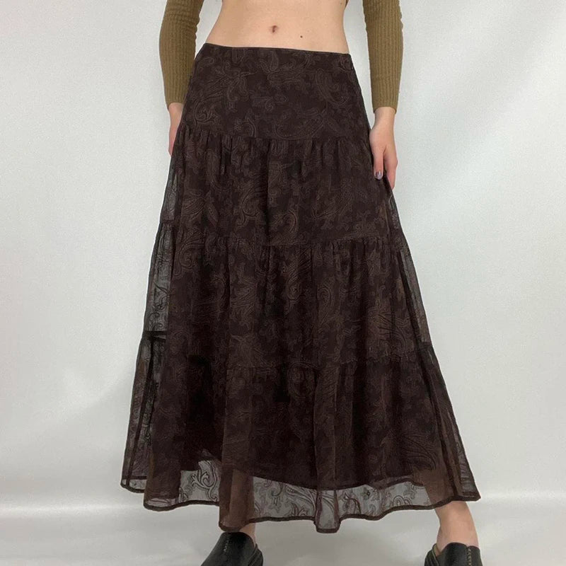 Dark Cottagecore Layered Skirt