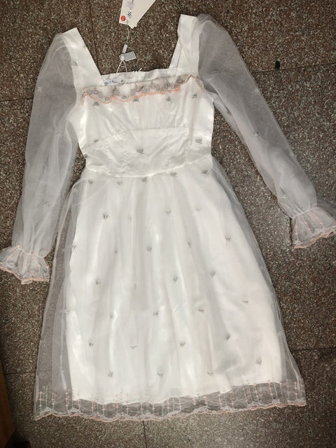 Spring White Mesh Fairy Dress
