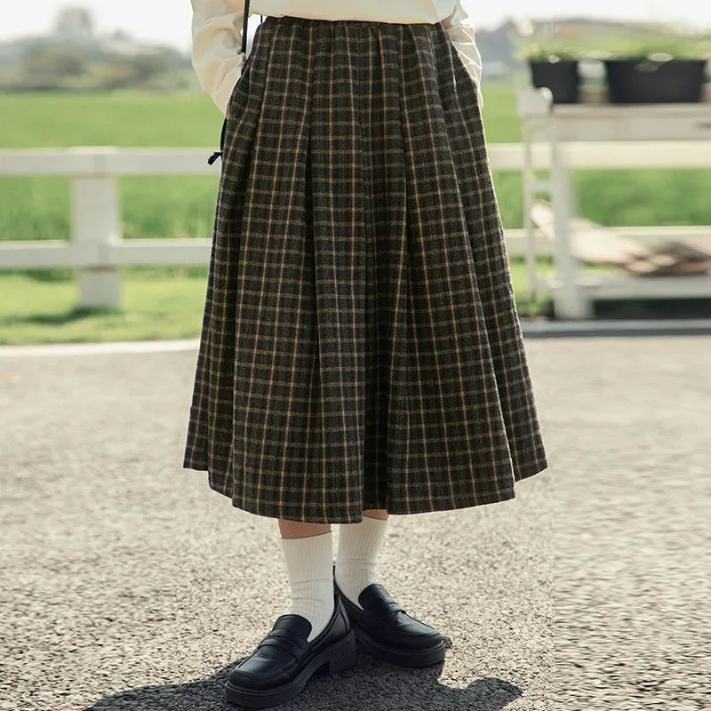 Vintage Classic Tartan Flare Skirt