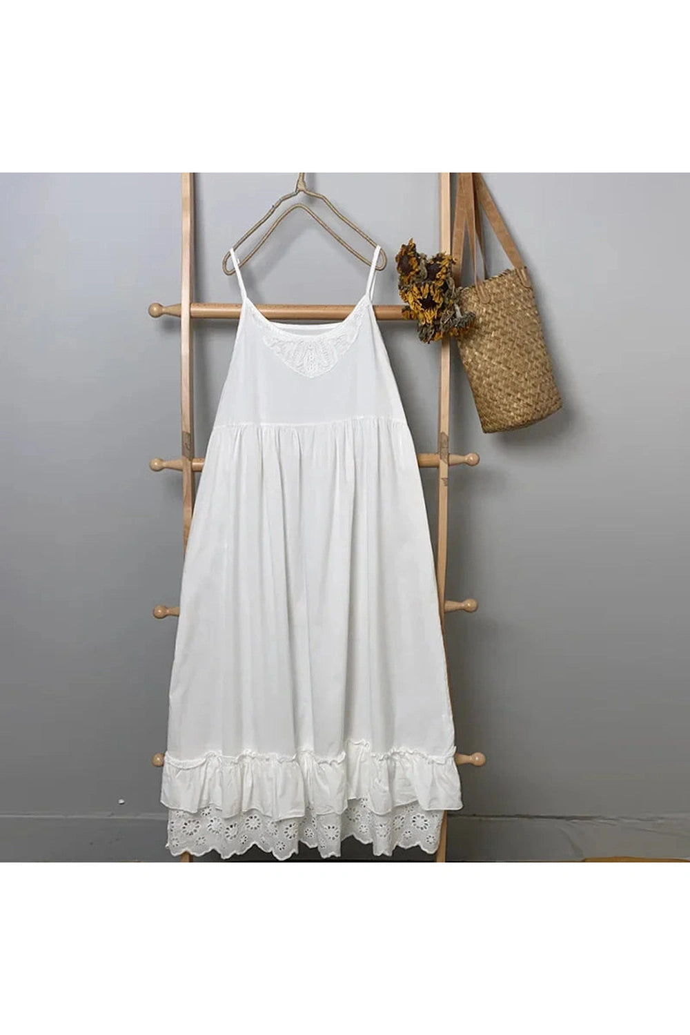 Slate Serenity Eyelet Sundress