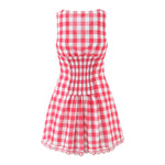 Strawberry Gingham Doll Dress