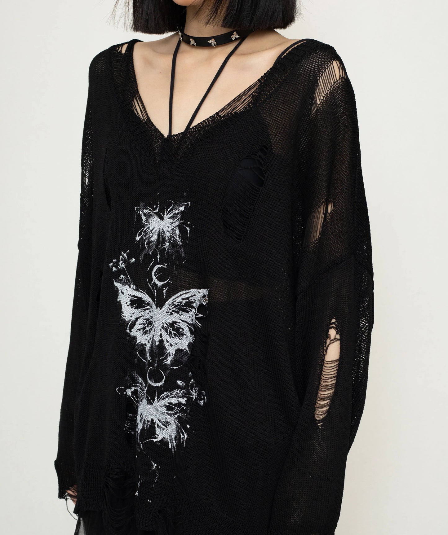 Pullover mit Schmetterlingsmotiv