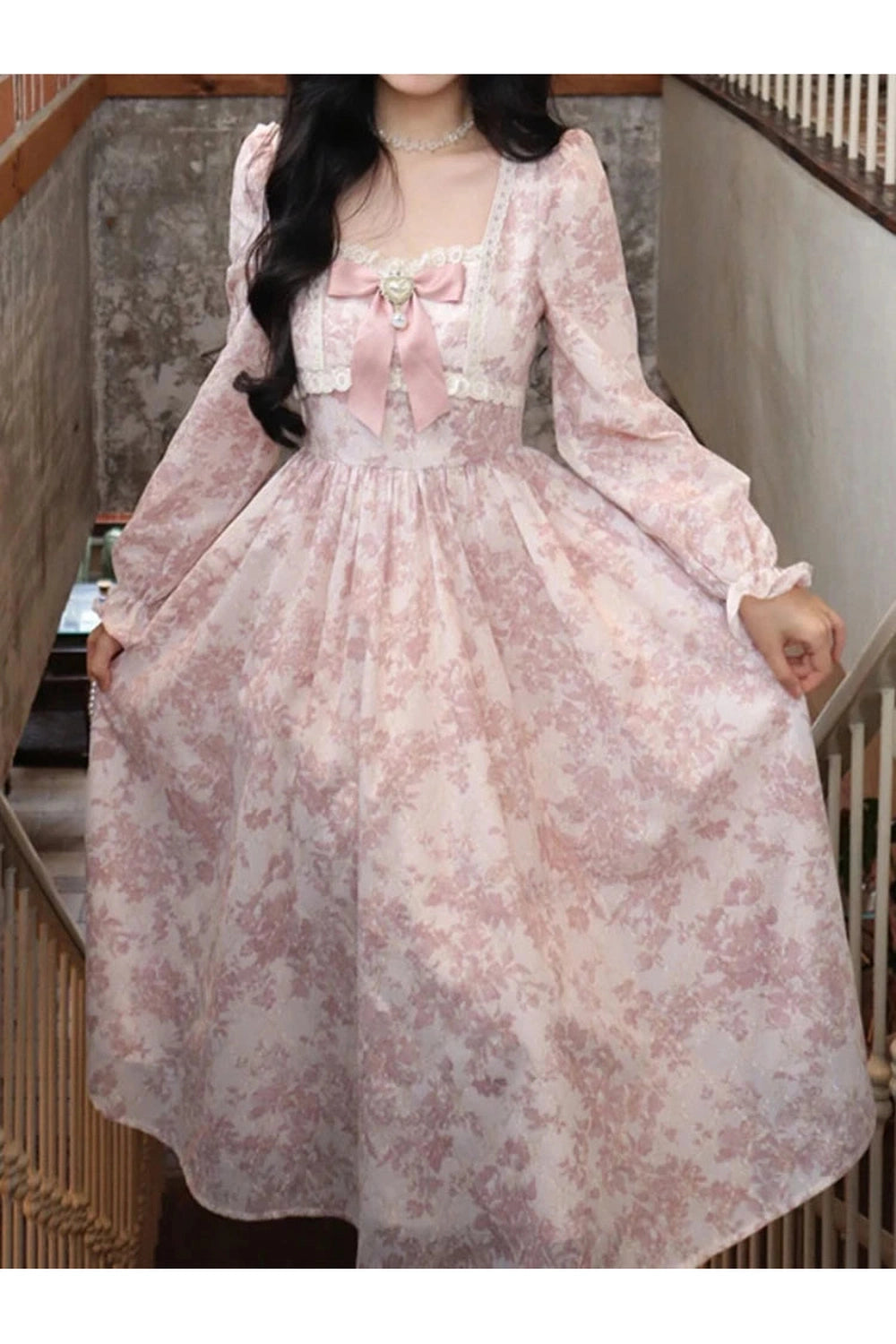 Pink Princess Floral Dress