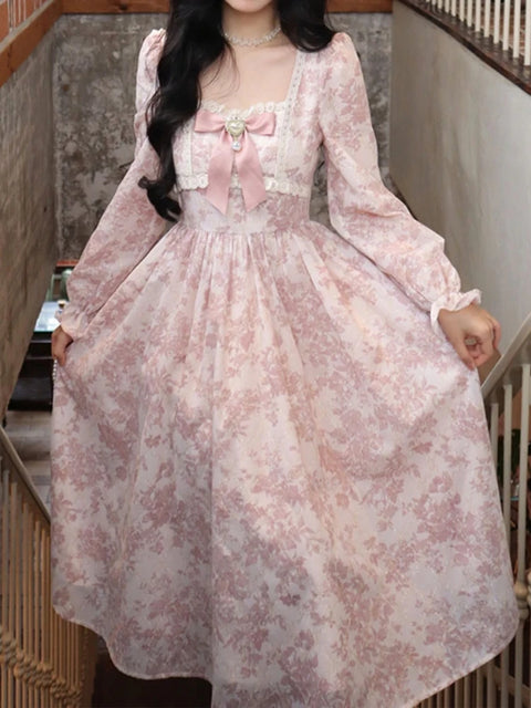 Pink Princess Floral Dress
