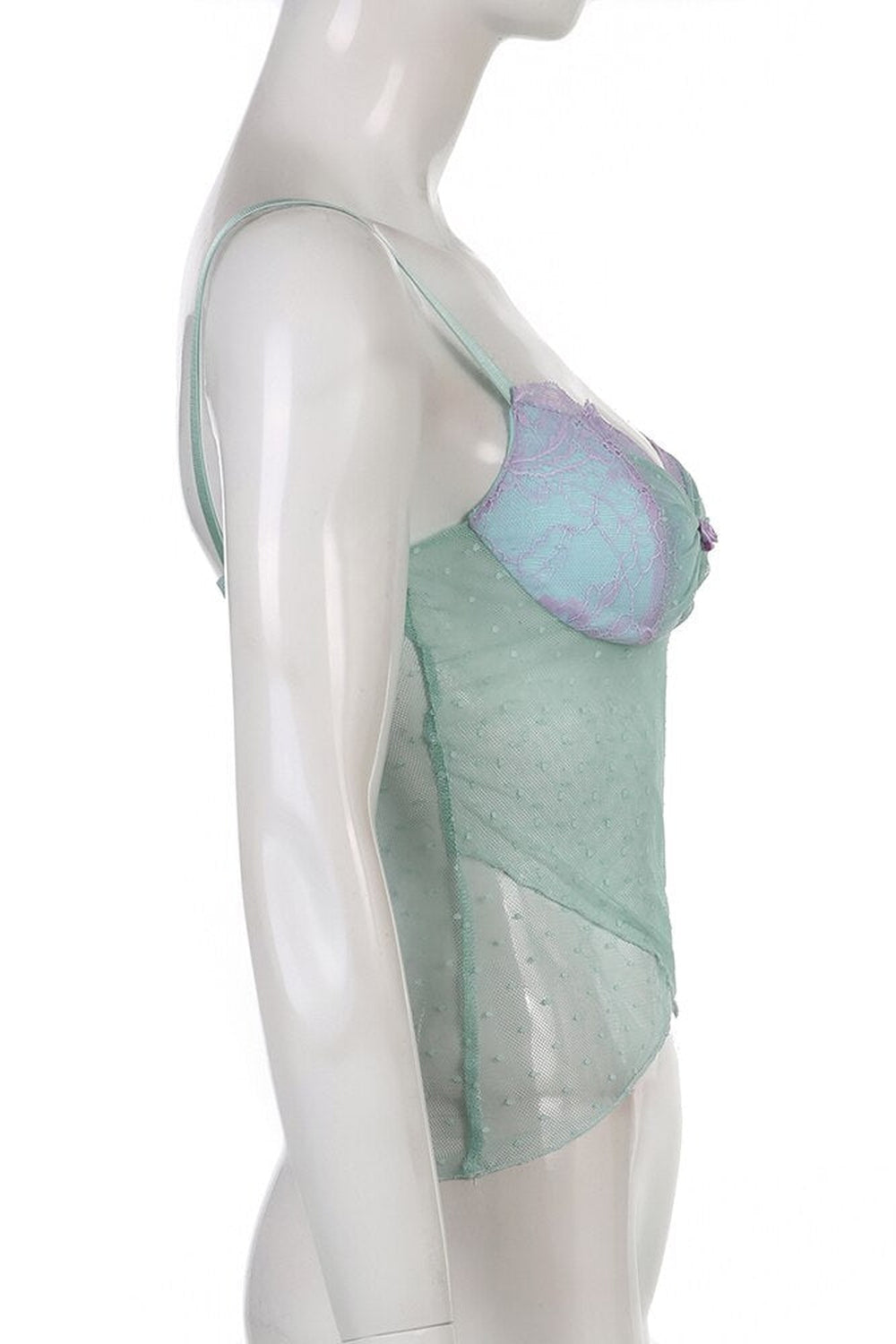 Fairy Frill Lace Trim Mesh Top cottagecoreclothes