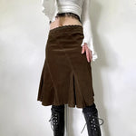 Goblincore Paneled A-Line Skirt