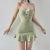 Butterfly Fairycore Ruched Halter Dress