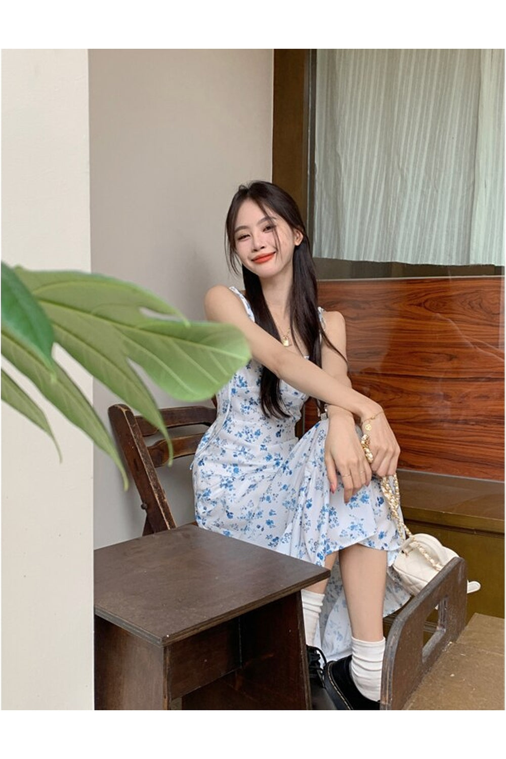 Cottagecore Casual Suspender Flower Dress cottagecoreclothes