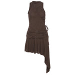 Sleeveless Pleated Party Dress
