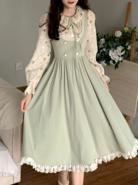 Elegant Vintage Strap Dress