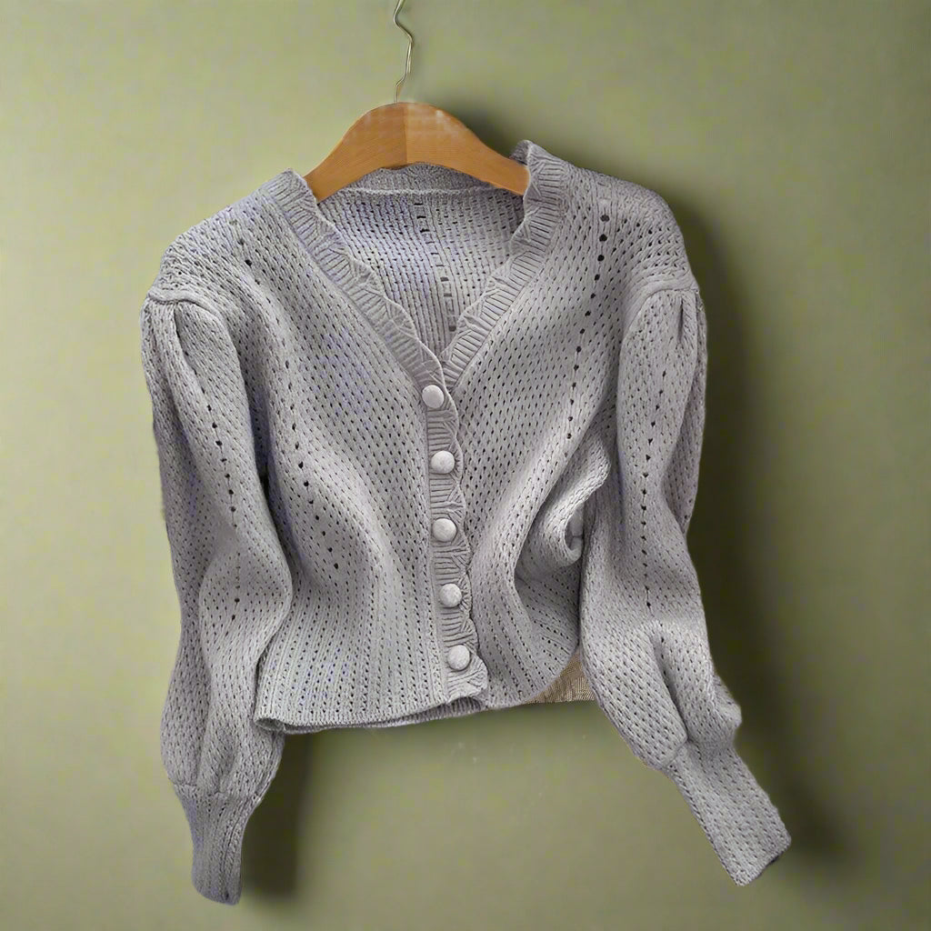 Cottagecore Buttoned Knit Cardigan cottagecoreclothes