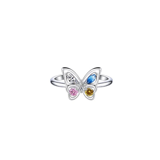 Fairycore Prismatic Butterfly Crystal Ring