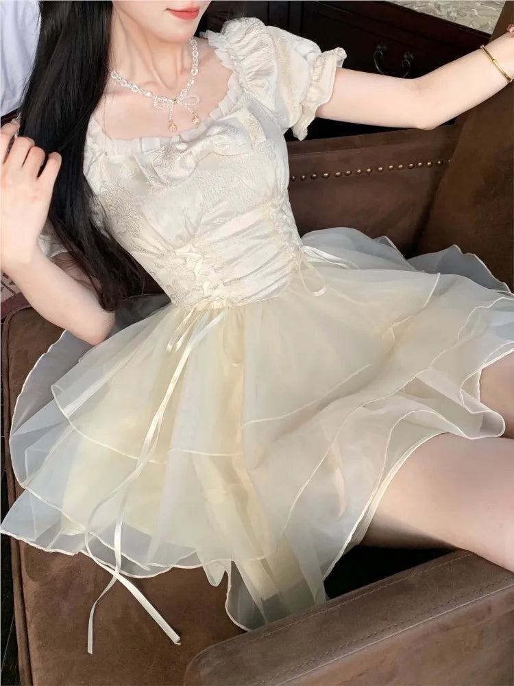 Fairycore Layered Tulle Princess Dress