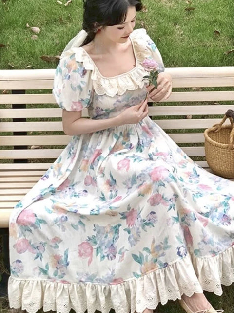 Vestido floral dulce de Francia