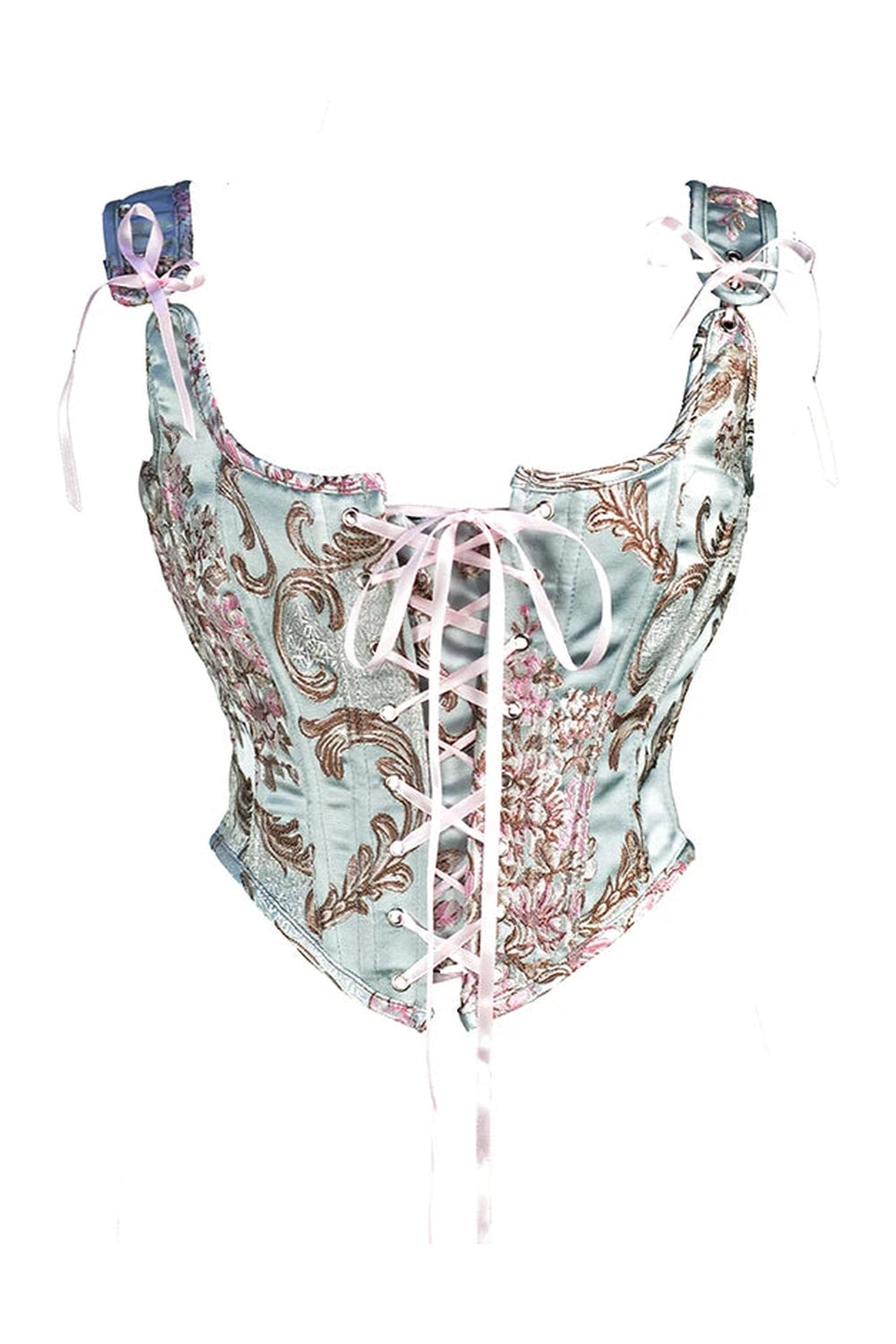 Fairycore Floral Embroidered Corset cottagecoreclothes