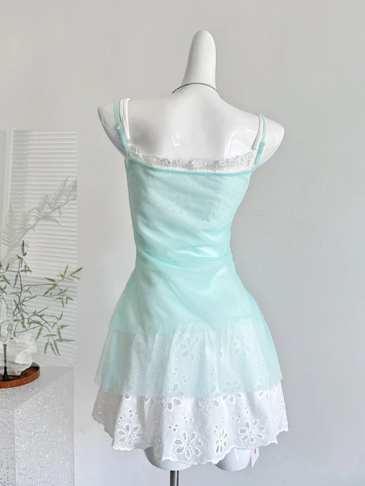 Seafoam Ruffle Angel Dress