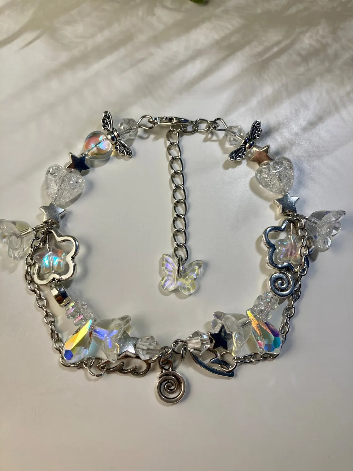 Fairycore Aurora Crystal Charm Bracelet