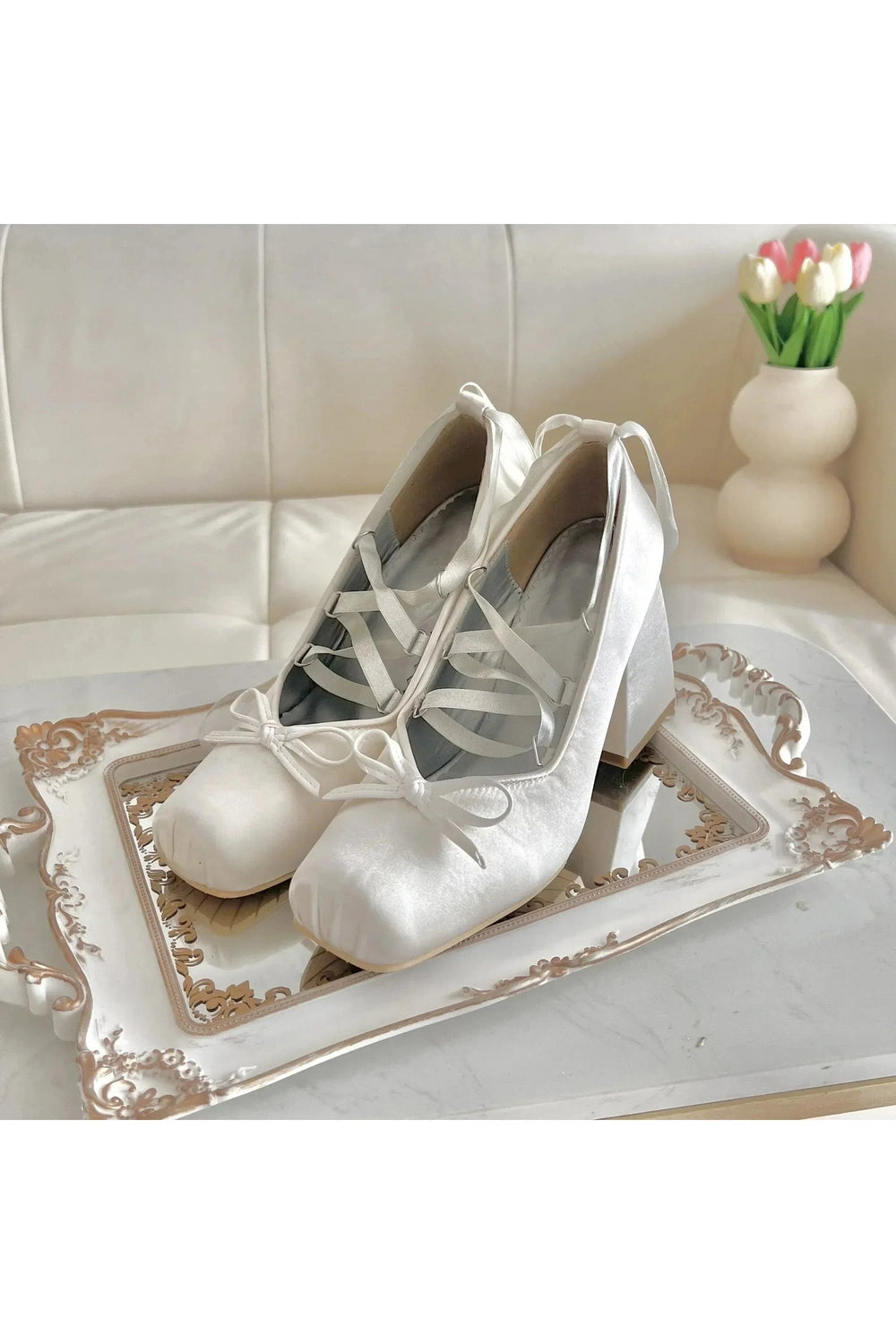 Chunky Lolita Lace-Up Shoes cottagecoreclothes