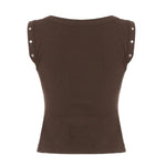 Retro Studded Graphic Tank Top