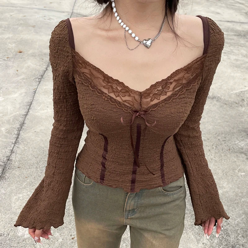 Fairy Grunge Square Neck Top