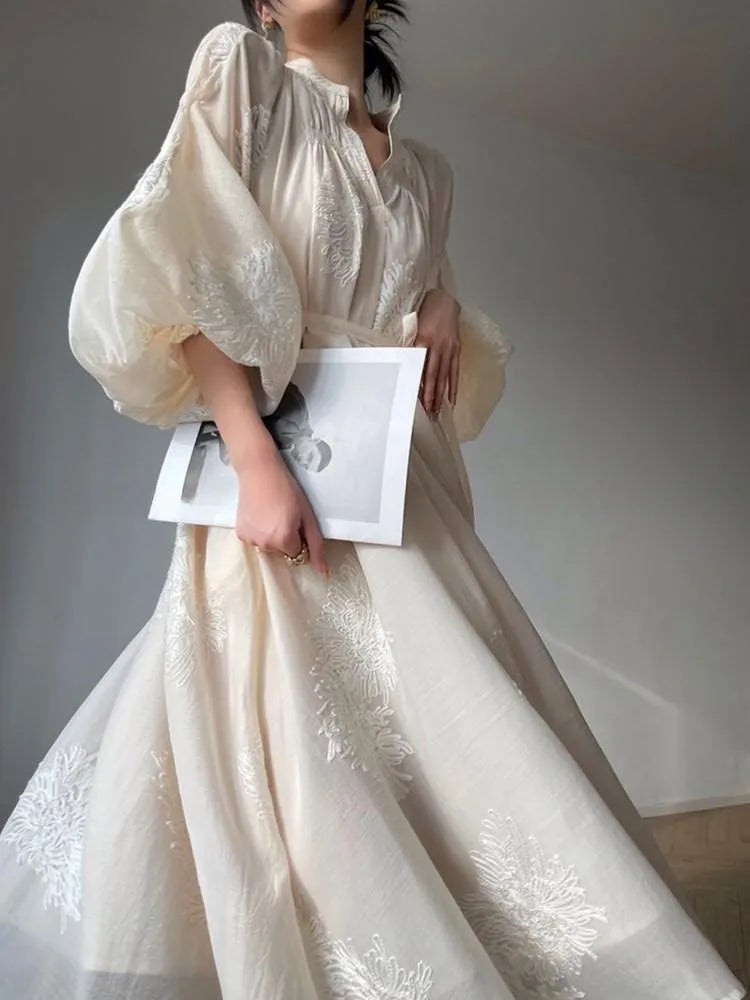 Vintage Ethereal Embroidered Dress cottagecoreclothes