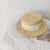 Sombrero de paja de trigo francés Flat-top Cottagecore 