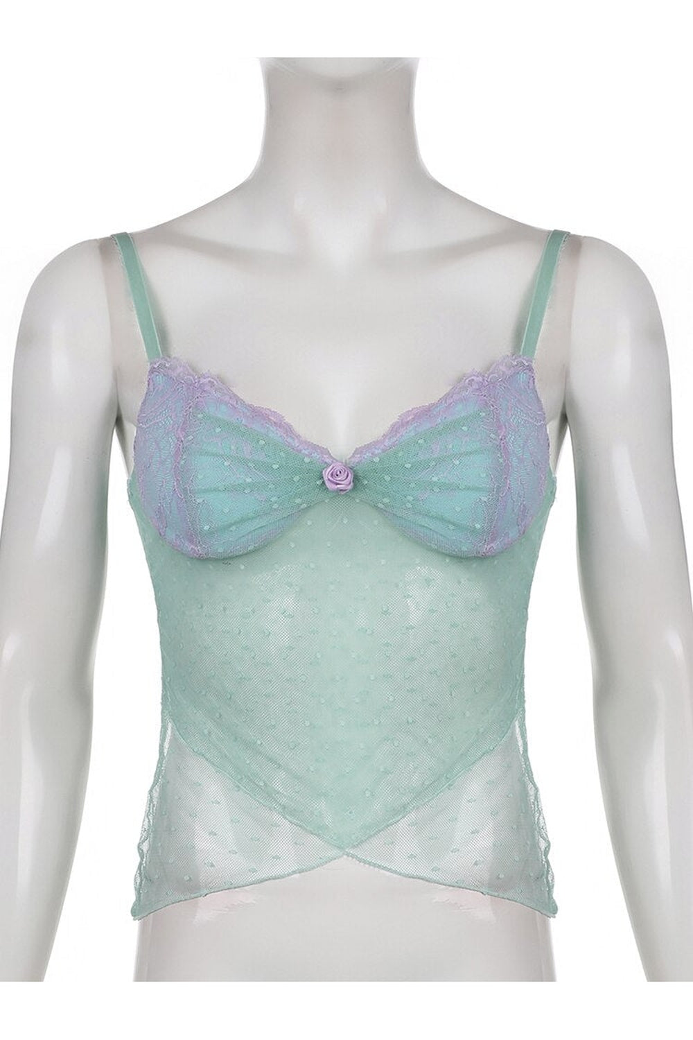Fairy Frill Lace Trim Mesh Top cottagecoreclothes