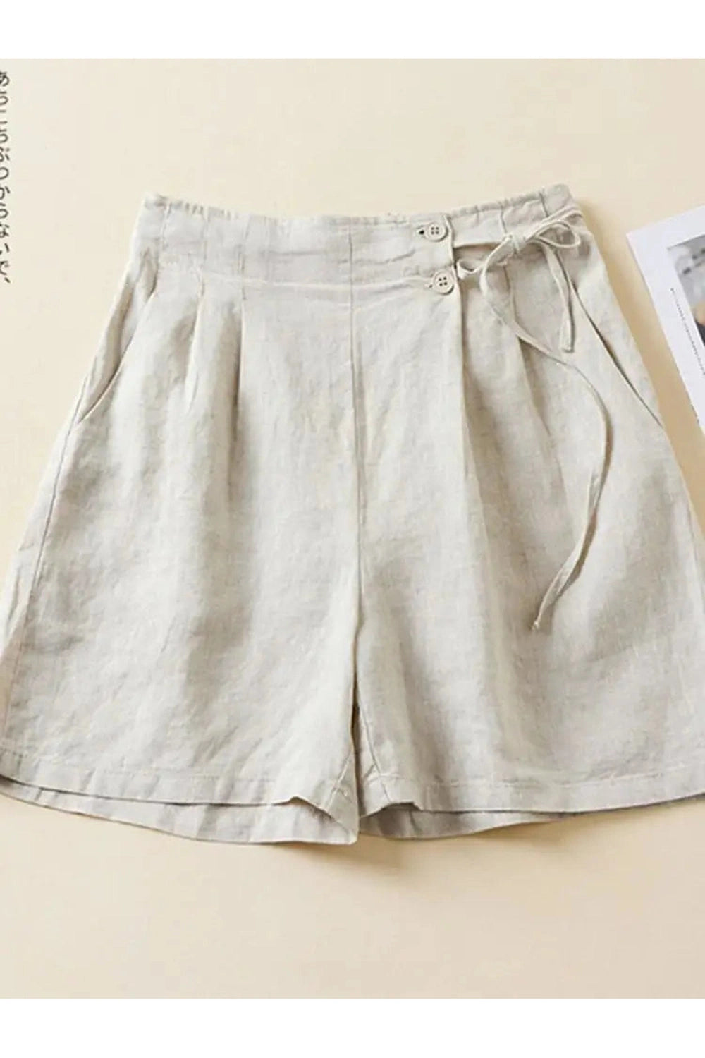 Vintage Rustic Pleated Shorts