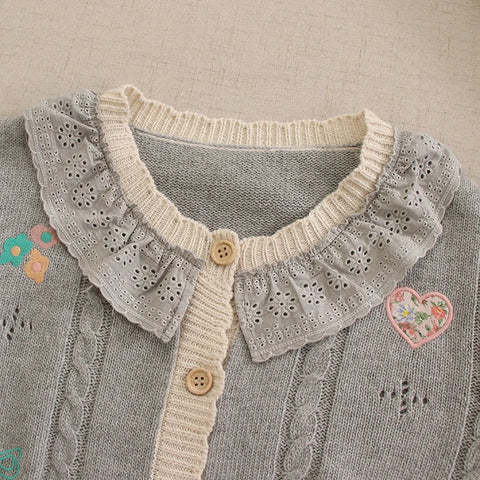 Sweetheart Stitched Cardigan