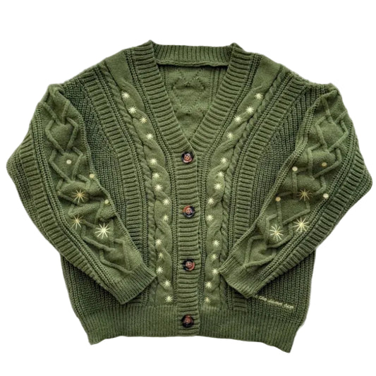 Mori Girl Starlit Cable-Knit Cardigan