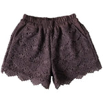 Dark Cottagecore Lace Overlay Shorts