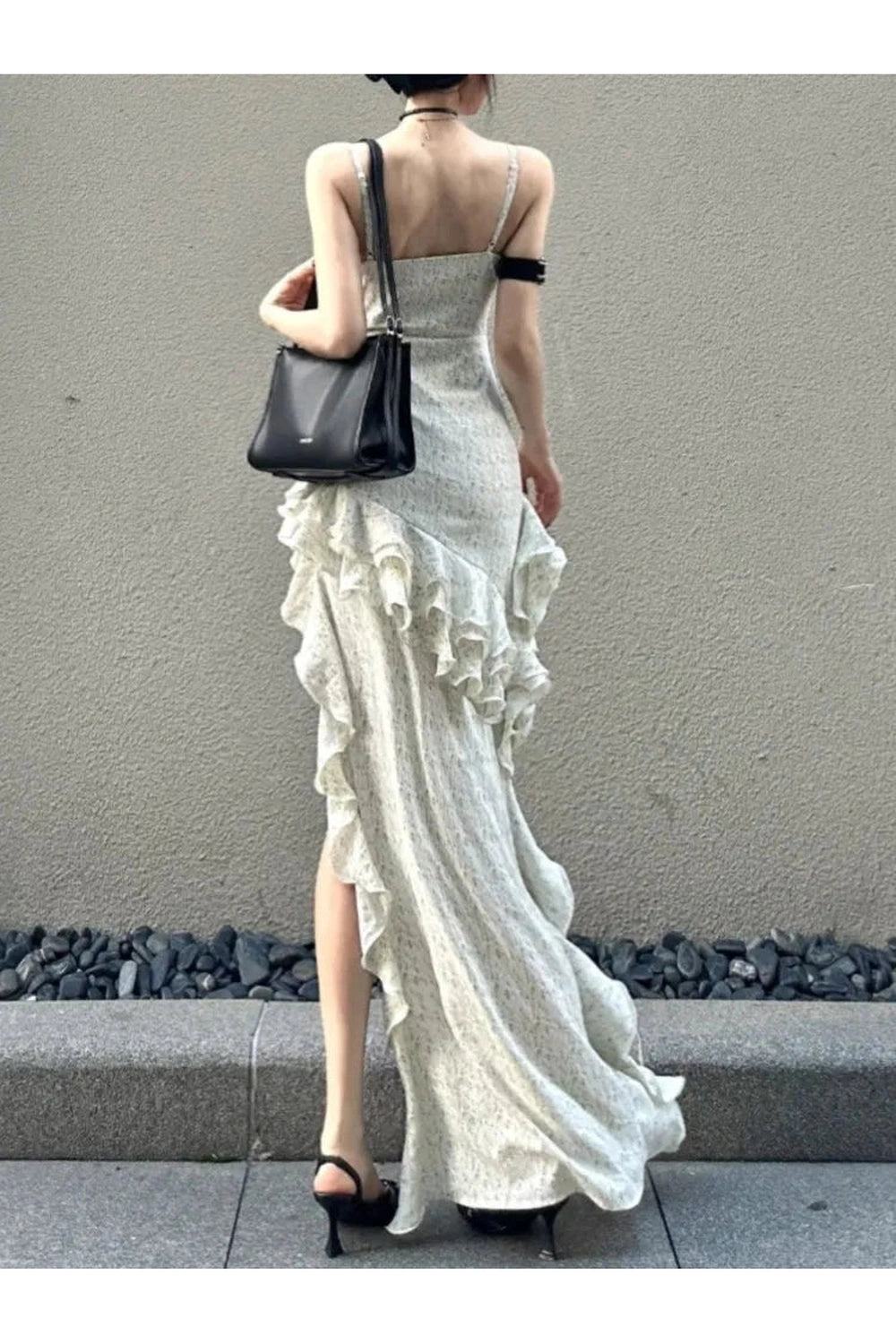 Spaghetti Strap Ruffle Dress cottagecoreclothes