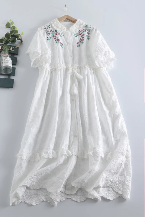 Vintage Blossom Midi Dress