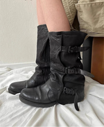 Black Belt Buckle Boots