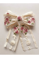 Embroidered Lace Hair Bows