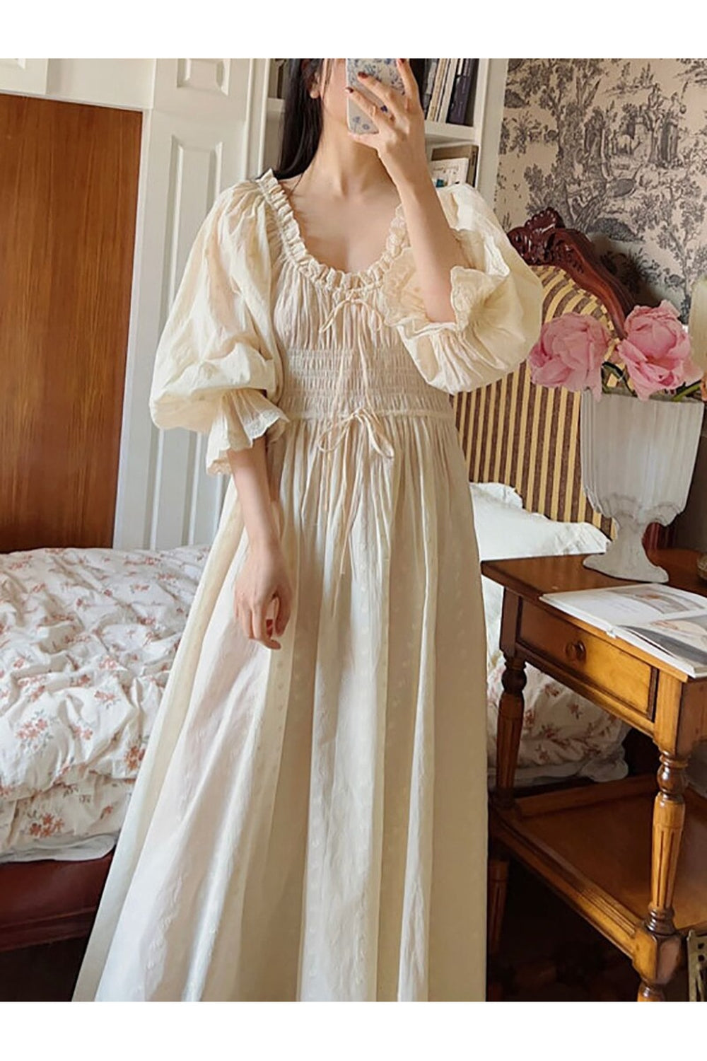 French Ruffles Princess Night Dress cottagecoreclothes
