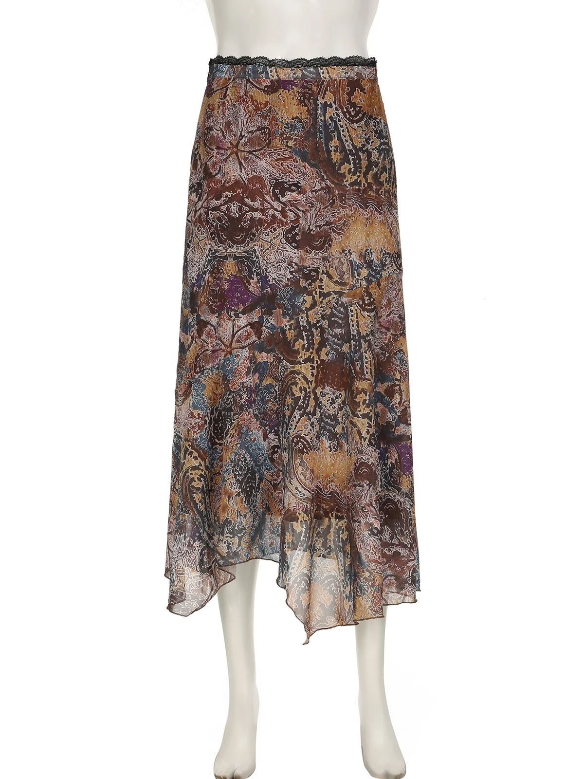 Bohemian Butterfly Asymmetrical Skirt