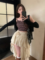 Fairycore Layered Lace High-Low Skirt