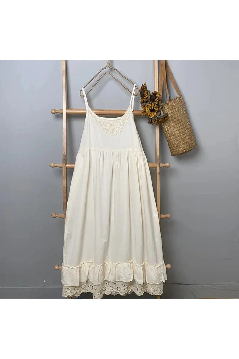 Slate Serenity Eyelet Sundress