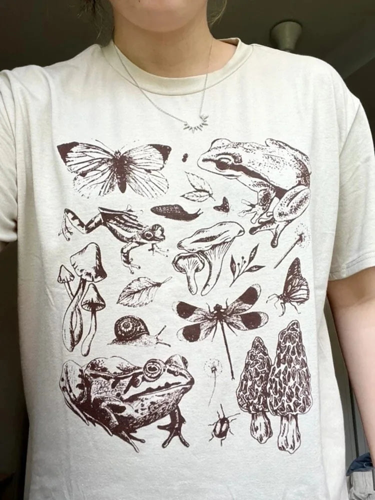 Goblincore Nature Sketch T-Shirt