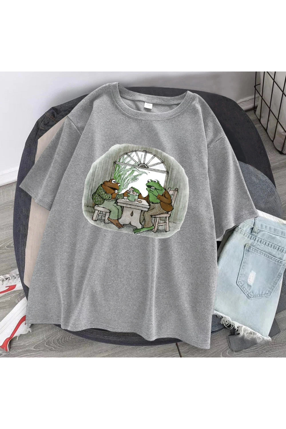 Frog Friends Tea Party T-shirt cottagecoreclothes
