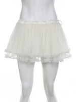 Ruffle Tulle Mesh Skirt