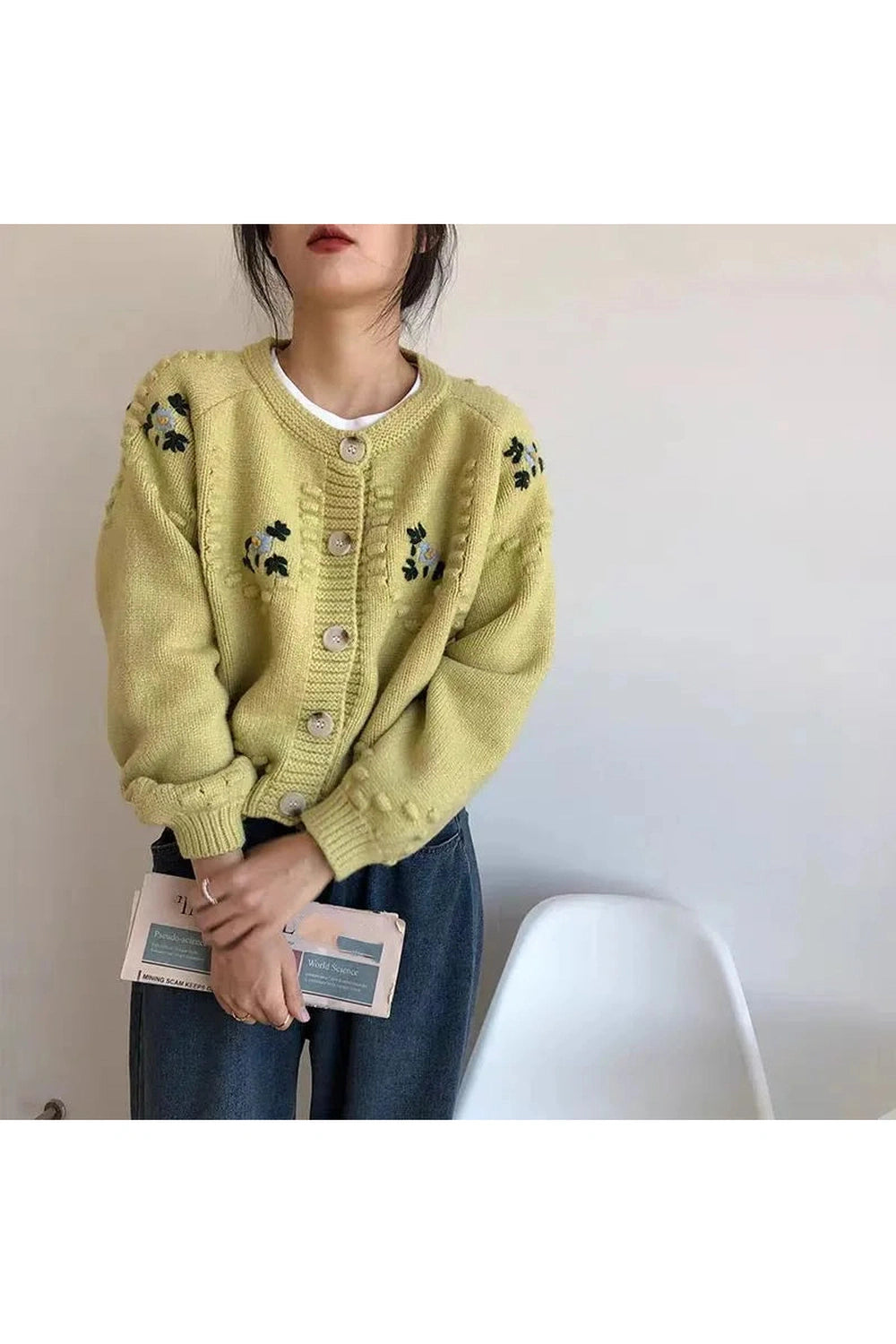Sunlit Meadow Button-Up Fall Cardigan cottagecoreclothes